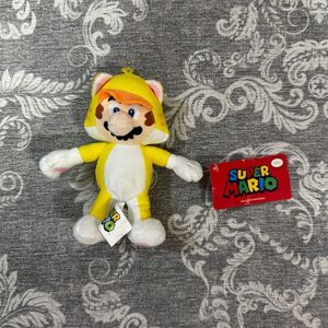 Nintendo Super Mario Cat Mario Yellow Plush Toy Small 7 in